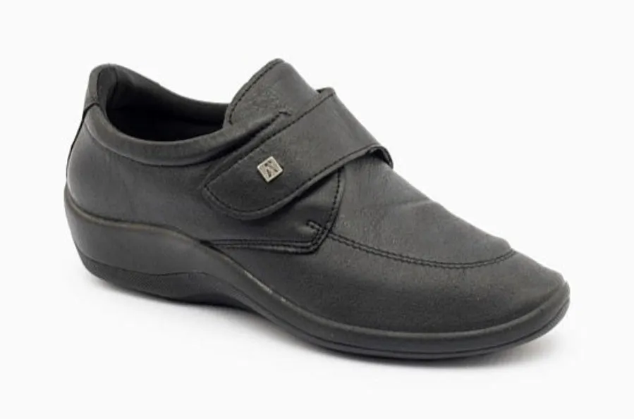 ARCOPEDICO Repovesi Black Ladies Velcro Shoe
