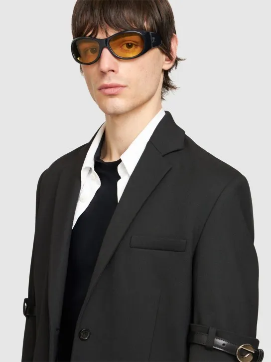 Courreges   Hybrid 01 round acetate sunglasses 