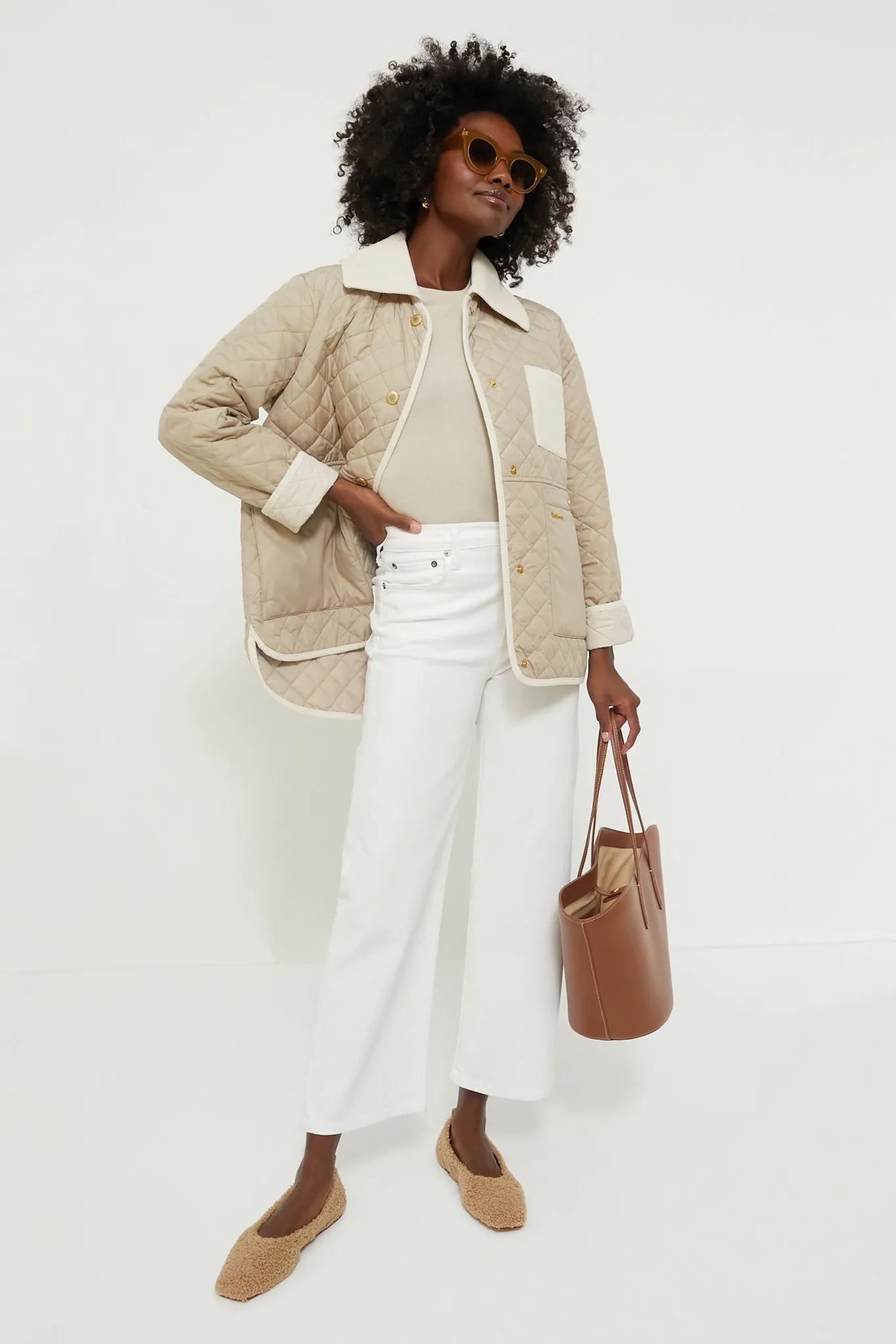 Light Beige Teddy Augusta Ballet Flats