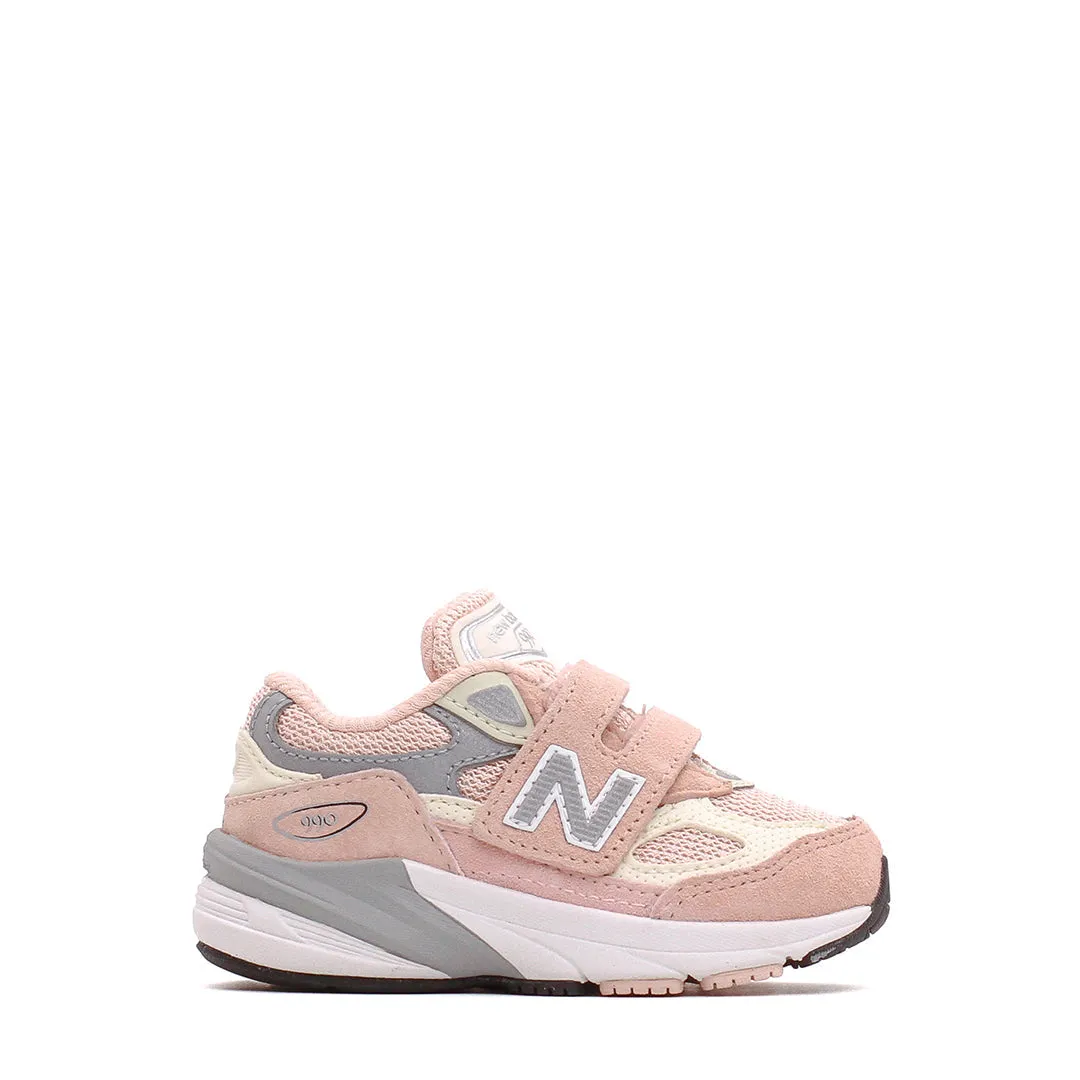 New Balance Infant 990v6 Hook and Loop Pink Haze IV990PK6
