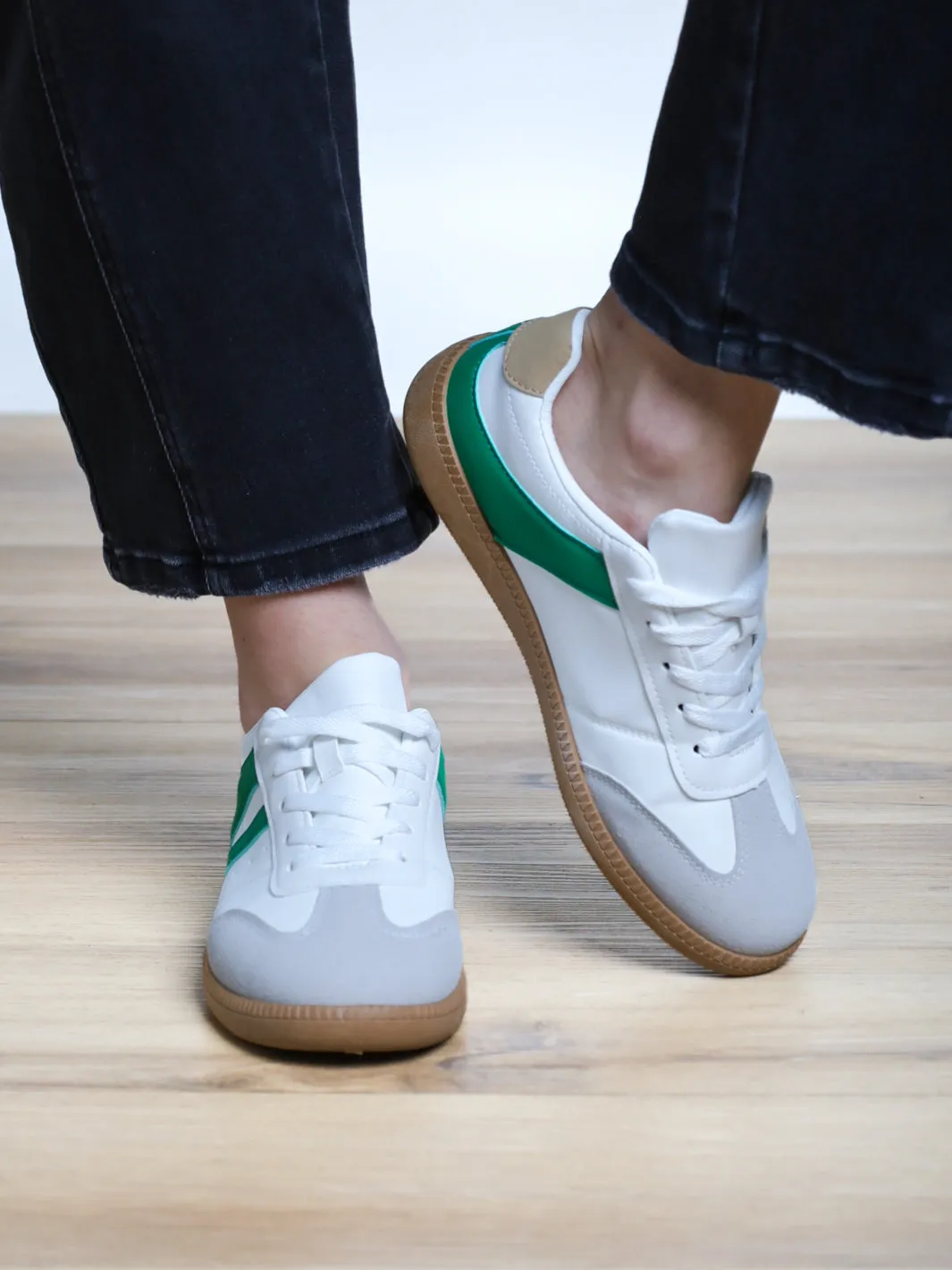 Time To Strut Striped Sneakers
